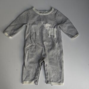 Janie and Jack Gray Lambs Baby Onepiece Knit Jumpsuit Outfit 0-3m